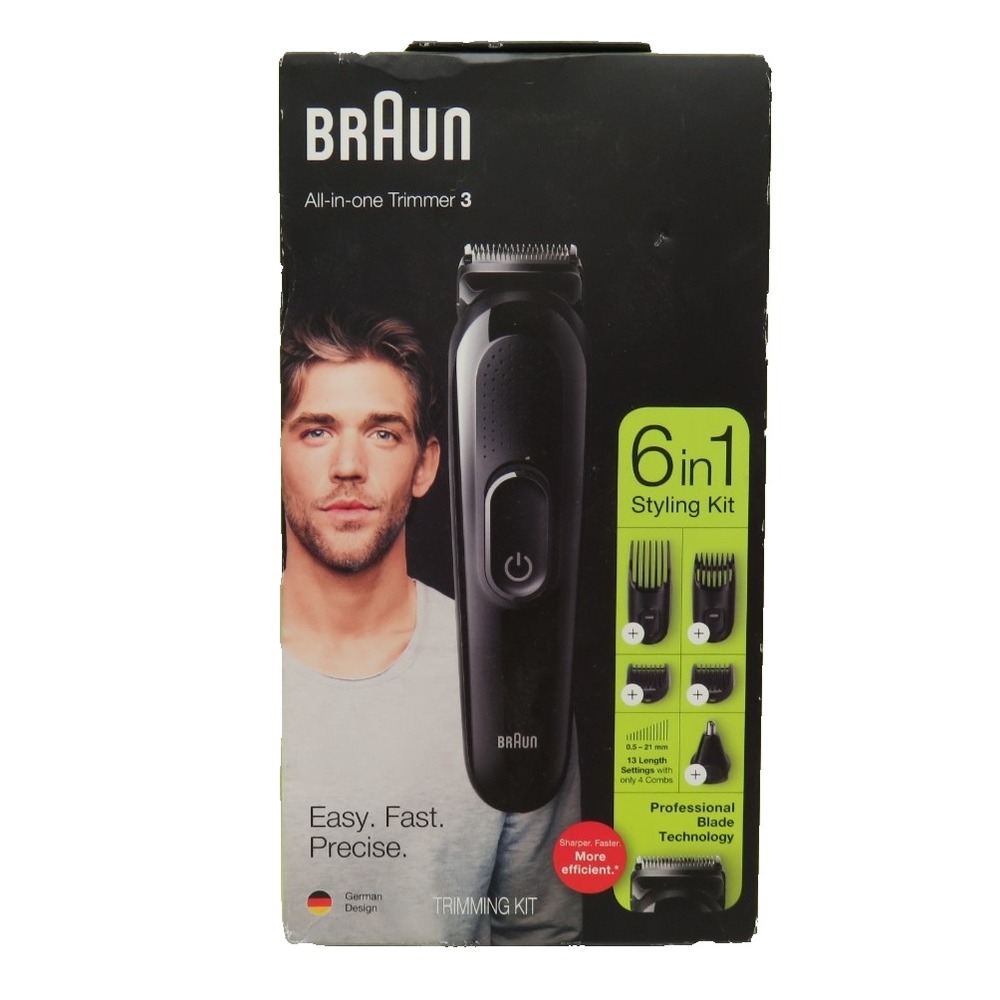 Braun MGK3220 6-in-1 Men's Rechargeable Wet & Dry Electric Shaver & Trimmer‎ Kit